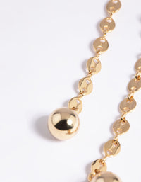 Gold Plated Brass Chain Ball Drop Earrings - link has visual effect only