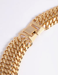 Gold Plated Curb Chain Layered Necklace - link has visual effect only