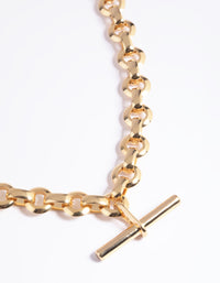 Gold Plated Fob Layered Necklace - link has visual effect only