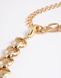 Gold Plated Fob Layered Necklace - link has visual effect only