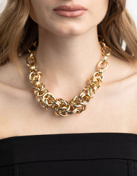 Gold Plated Knotted Chain Necklace - link has visual effect only