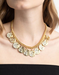 Gold Plated Textured Necklace - link has visual effect only