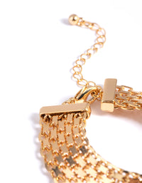 Gold Plated Watch Chain Bracelet - link has visual effect only