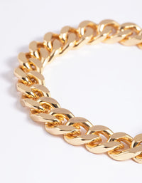 Gold Plated Brass Chunky Fob Bracelet - link has visual effect only