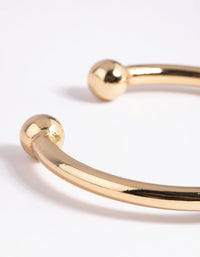 Gold Plated Flat Cuff Bangle Bracelet - link has visual effect only