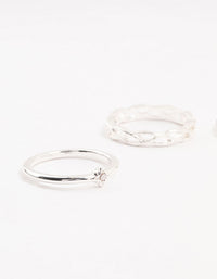 Silver Stone & Braid 5-Pack Rings - link has visual effect only