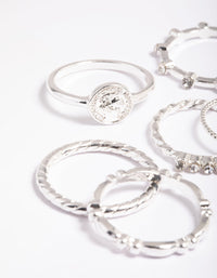 Silver Mini Coin Rings 6-Pack - link has visual effect only