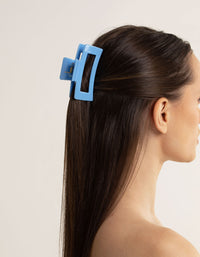 Blue Box Shaped Hair Claw Clip - link has visual effect only