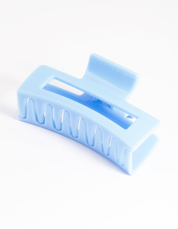 Blue Box Shaped Hair Claw Clip