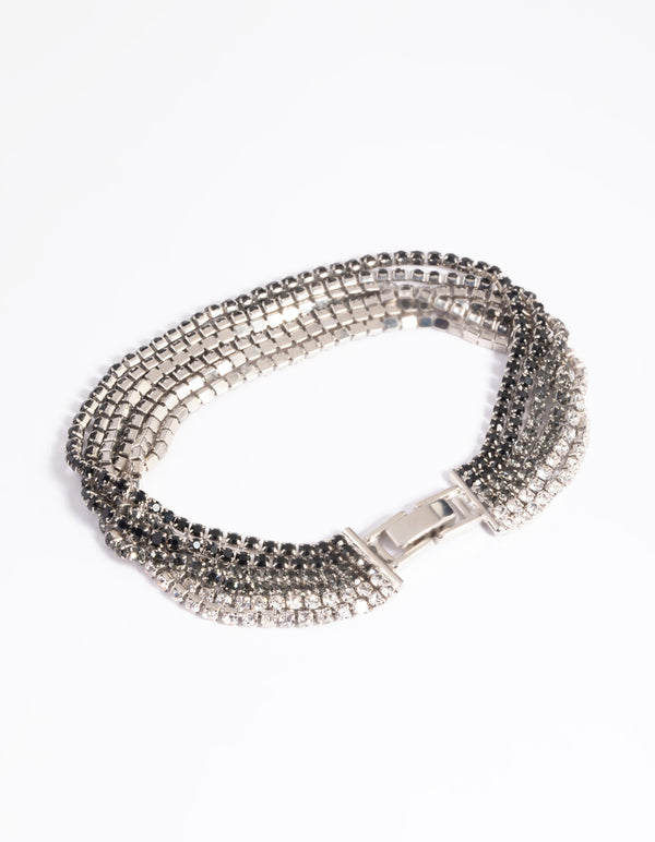 Silver Diamante Ombre Bracelet