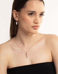 Rose Gold Quartz Shard Earring Stack Pack - link has visual effect only