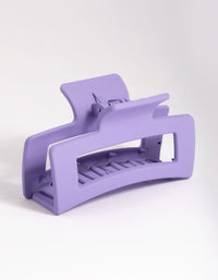 Large Lilac Rectangle Outline Claw Clip - link has visual effect only