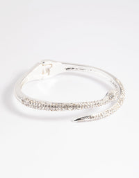 Silver Diamante Snake Hinge Bracelet - link has visual effect only