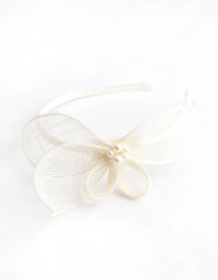 Sinamay Petal Fascinator with Pearl Trim - link has visual effect only