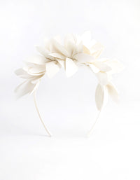 White Petal Statement Headband - link has visual effect only