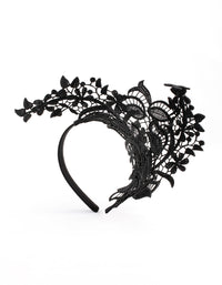 Black Lace Sculptured Fascinator - link has visual effect only