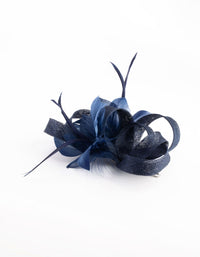 Navy Sinamay Ribbon Box Clip - link has visual effect only