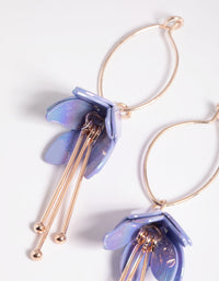 Rose Gold Flower Drop Earrings - link has visual effect only