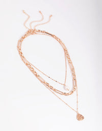 Rose Gold Multirow Pearl & Coin Necklace - link has visual effect only