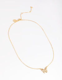 Gold Plated Diamante Butterfly Necklace - link has visual effect only