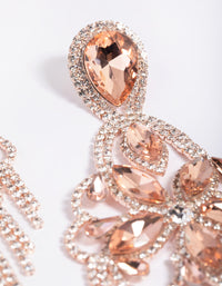 Rose Gold Statement Glam Drop Earrings - link has visual effect only