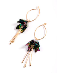 Gold Mini Flower Drop Earrings - link has visual effect only