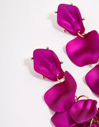 Purple Coated Petal Drop Earrings - link has visual effect only