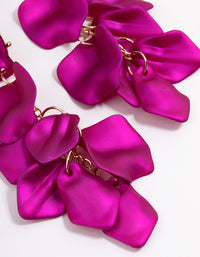 Purple Coated Petal Drop Earrings - link has visual effect only