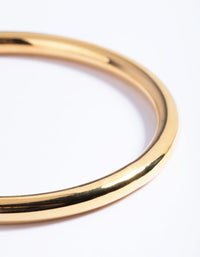 Waterproof Gold Plated Stainless Steel Statement Round Bangle - link has visual effect only