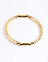 Waterproof Gold Plated Stainless Steel Statement Round Bangle - link has visual effect only