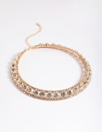 Gold Diamante Collar Choker - link has visual effect only