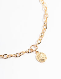 Gold Coin Necklace - link has visual effect only