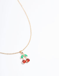 Gold Cherry Necklace - link has visual effect only