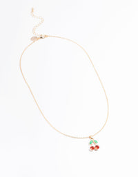 Gold Cherry Necklace - link has visual effect only