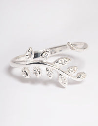 Sterling Silver Leaf Wrap Ring - link has visual effect only