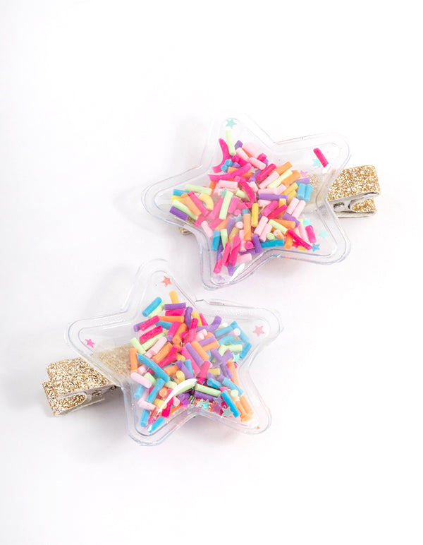 Kids Plastic Sprinkle Star Clip Pack