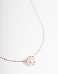 Rose Gold Clear Quartz Shaker Cage Necklace - link has visual effect only