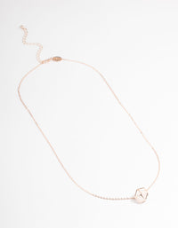 Rose Gold Clear Quartz Shaker Cage Necklace - link has visual effect only