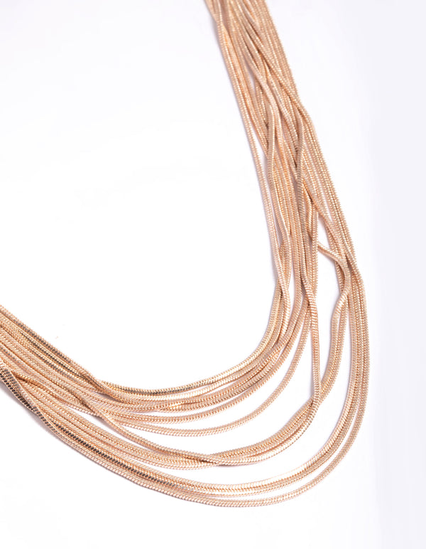 Rose Gold Coated Chain Necklace