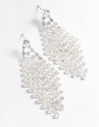 Cubic Zirconia Tier Diamante Drop Earrings - link has visual effect only