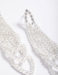 Cubic Zirconia Graduated Loop Cupchain Earrings - link has visual effect only