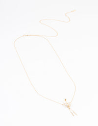 Gold Plated Surgical Steel Diamante Butterfly Belly Chain - link has visual effect only