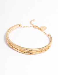 Worn Gold Molten Cuff Bangle - link has visual effect only