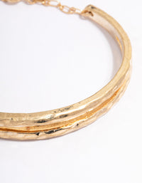 Worn Gold Molten Cuff Bangle - link has visual effect only