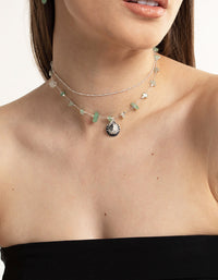 Silver Green Adventurine Choker Pack - link has visual effect only