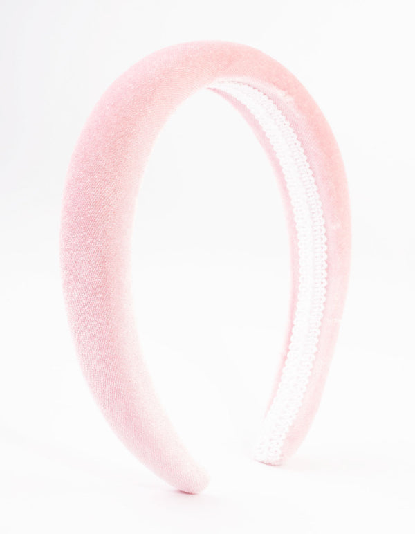 Kids Fabric Basic Pink Padded Headband