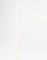 Kids Plastic Cat Ear Pearl Headband - link has visual effect only