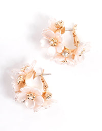 Gold Mini Flower Hoop Earrings - link has visual effect only