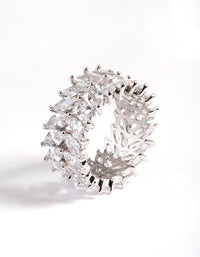 Diamantemond Simulant s Silver Marquise Statement Ring - link has visual effect only