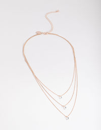 Gold Classic Diamante Layered Chain Necklace - link has visual effect only